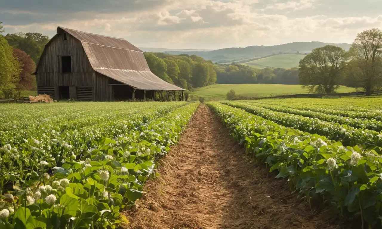 Paisaje agrícola vibrante y armonioso con vida