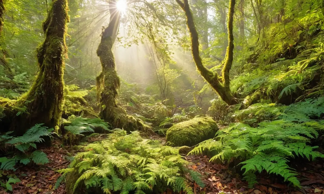Naturaleza vibrante y armónica en el bosque