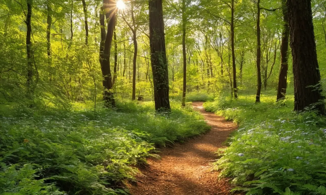 Escena forestal vibrante llena de vida