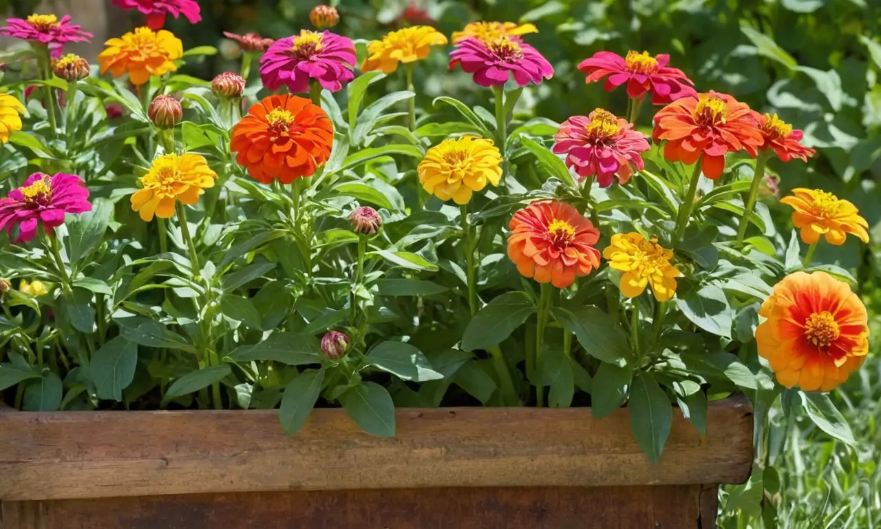 Jardín vibrante con flores y vida