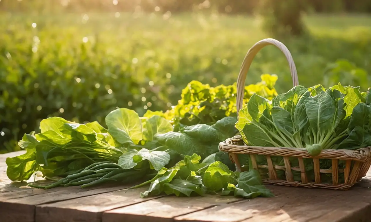 Campo verde con vegetales y sostenibilidad