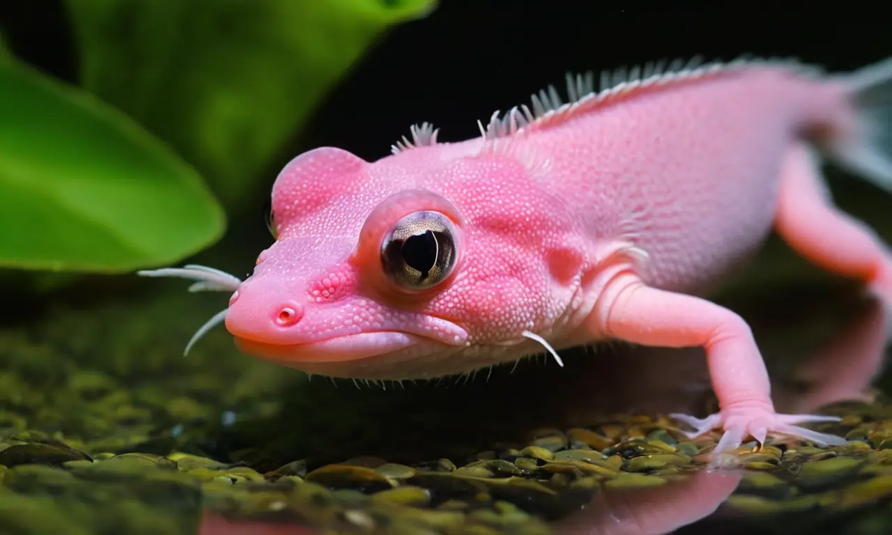 Axolote vibrante en un entorno sereno