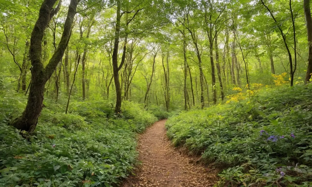 Bosque verde y vibrante, lleno de vida