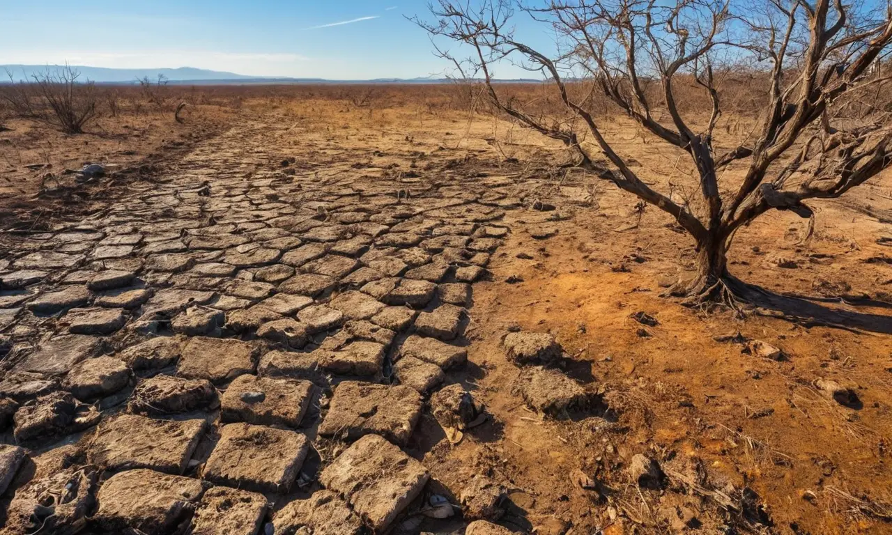 Paisaje árido que muestra la fragilidad natural