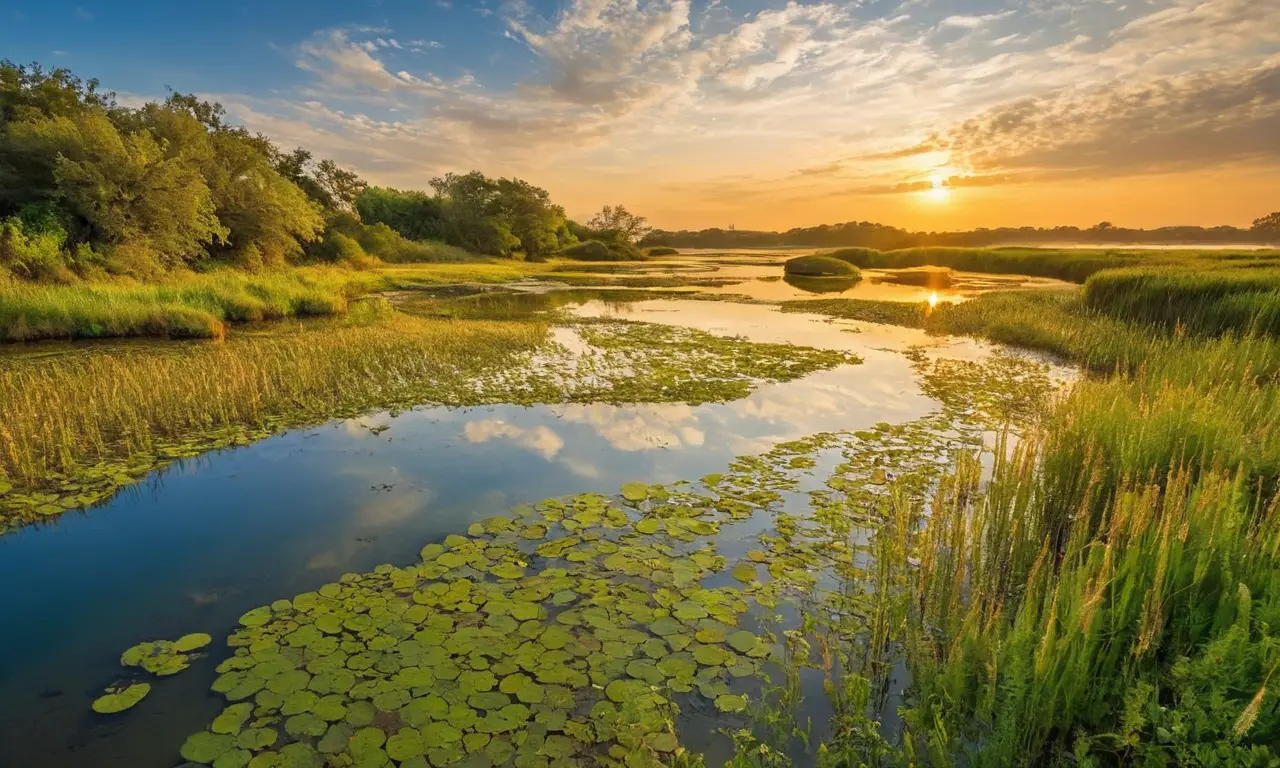 Paisaje delta excepcional lleno de vida