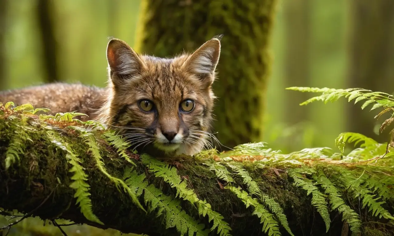 Predador acecha en un bosque vibrante
