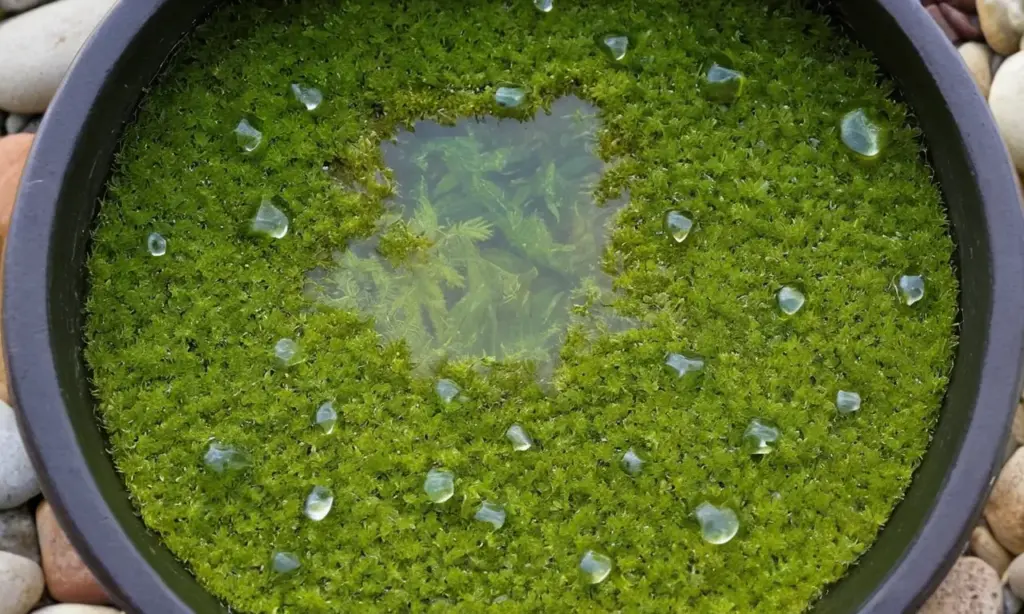 Contenedor con agua refleja paz natural