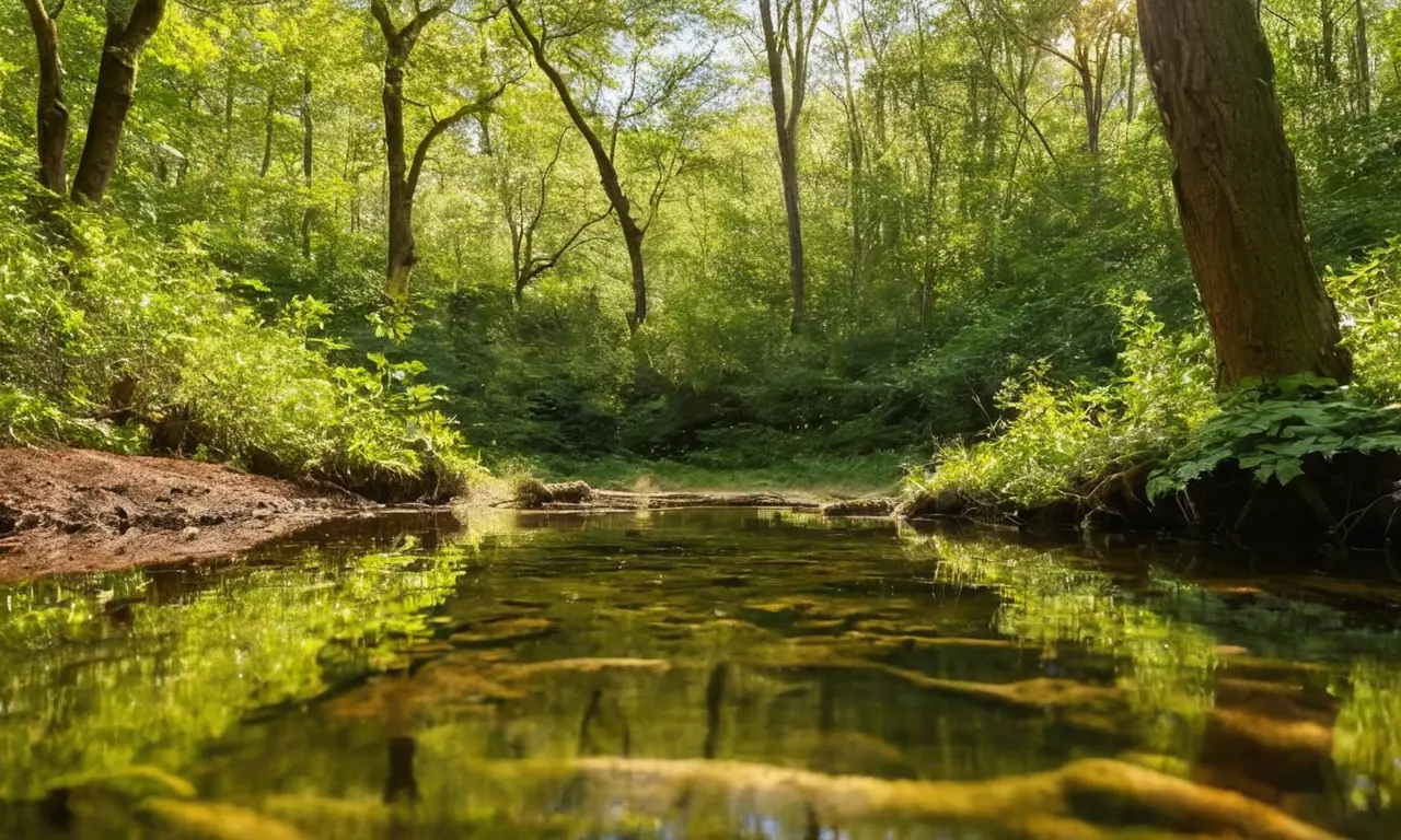 Un paisaje sereno y equilibrado de naturaleza