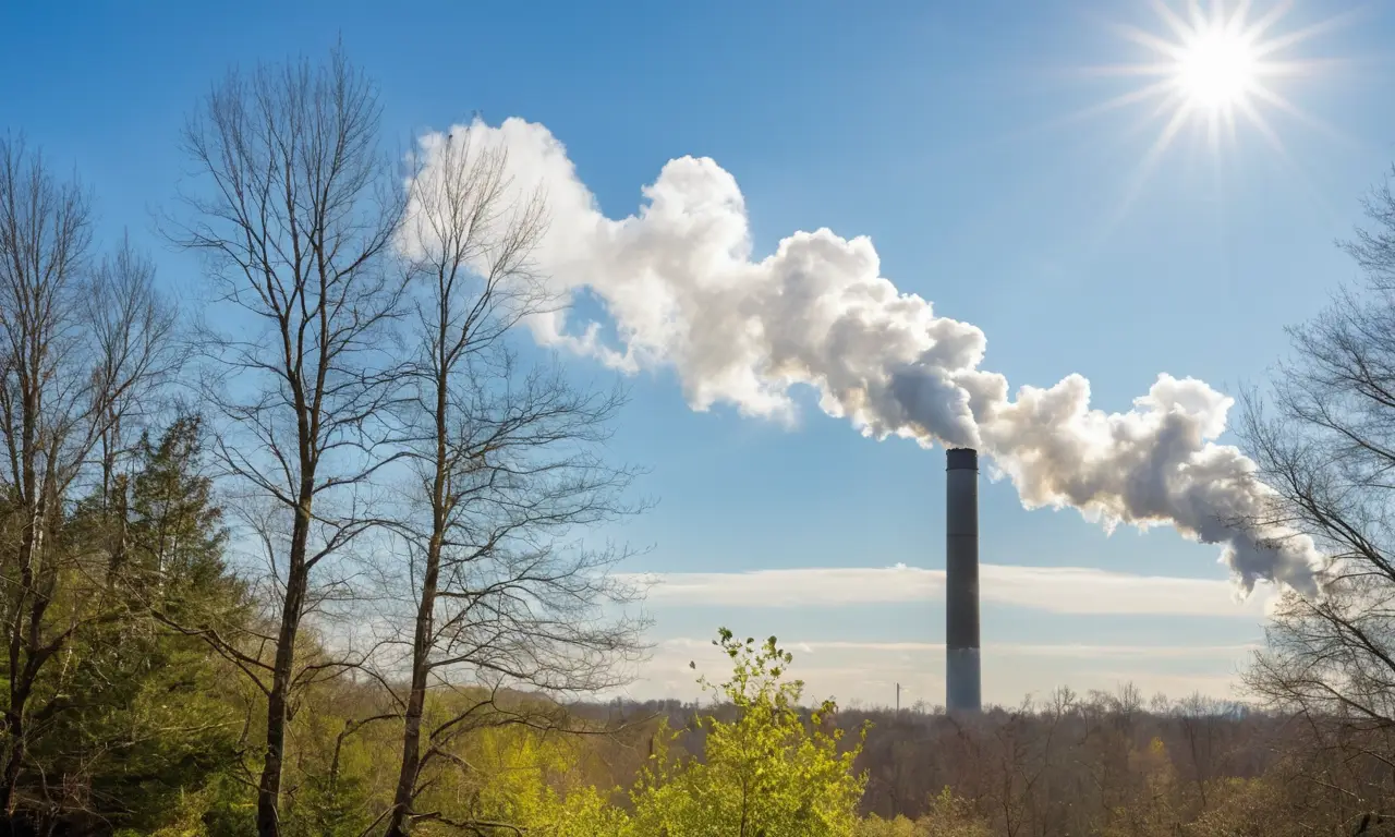 Naturaleza y contaminación en impactante contraste