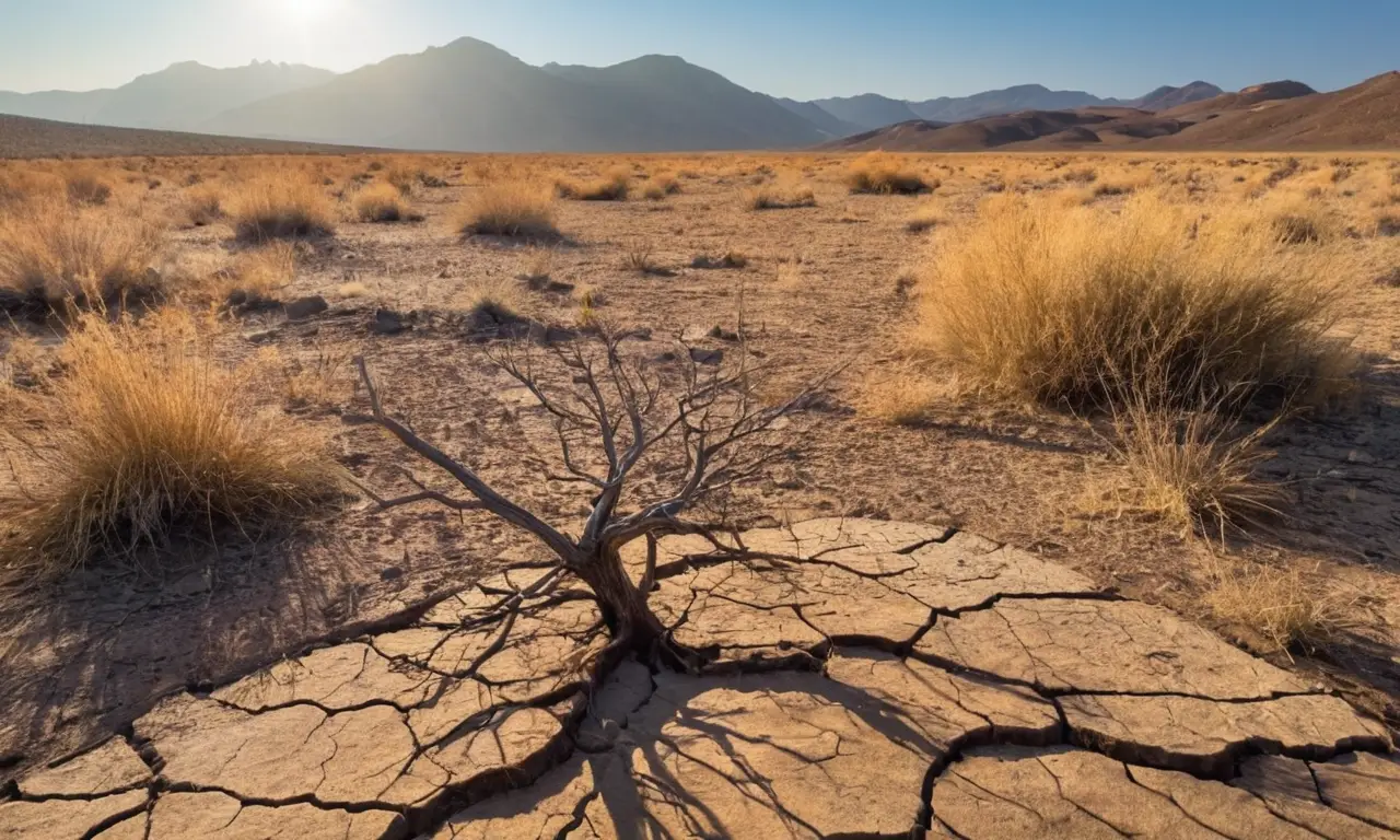 Tierra árida y reseca, vida escasa y urgente