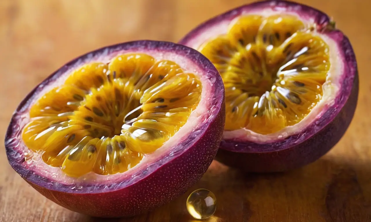 Fruta de la pasión fresca en armonía