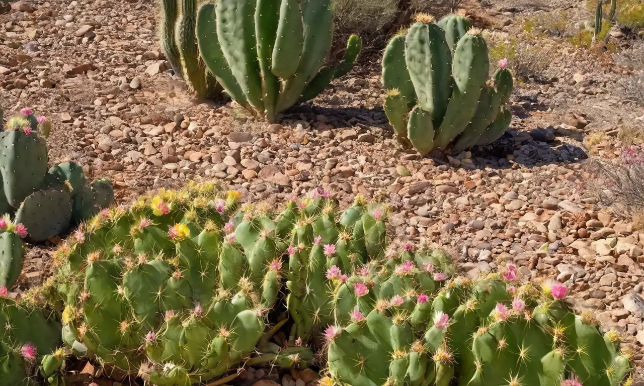 Cactus vibrante en un paisaje desértico
