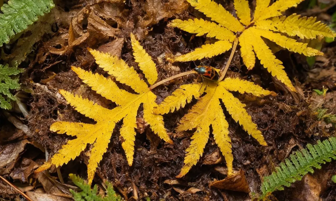 Un bosque vibrante que muestra vida y descomposición