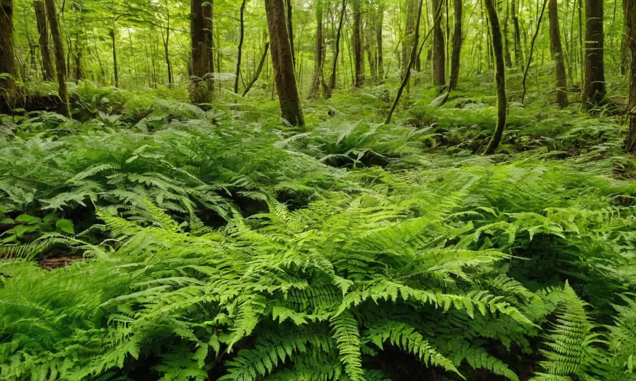 Un bosque denso y vibrante, lleno de vida
