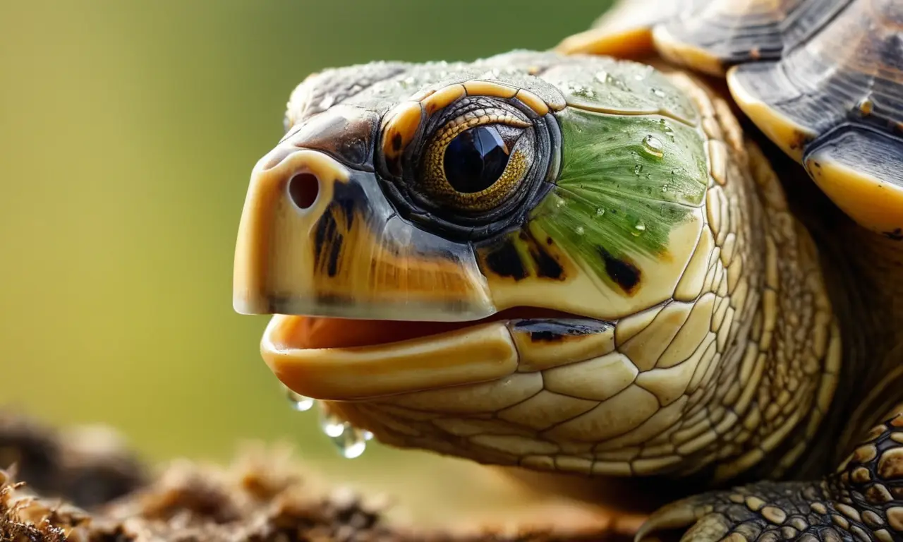 Primer plano de la mandíbula de una tortuga