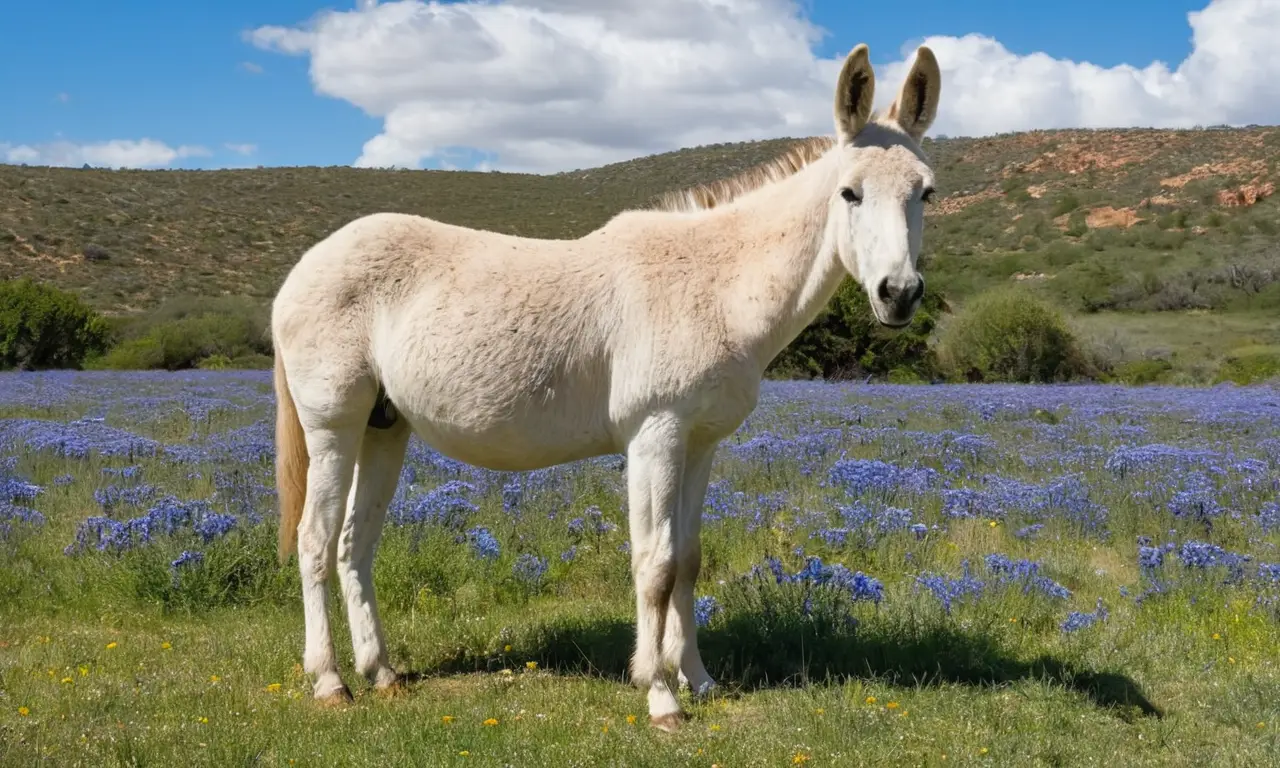 Burdégano fuerte en un campo soleado