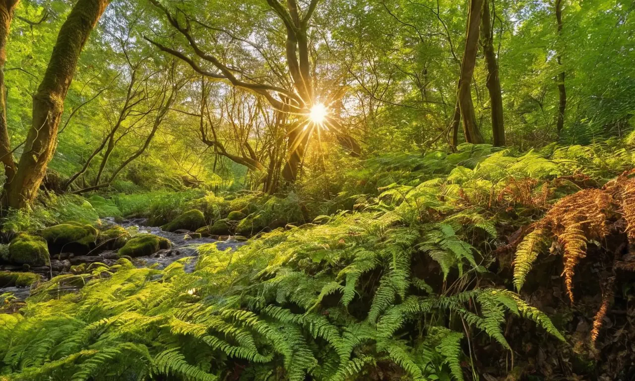 Naturaleza vibrante y armoniosa llena de vida
