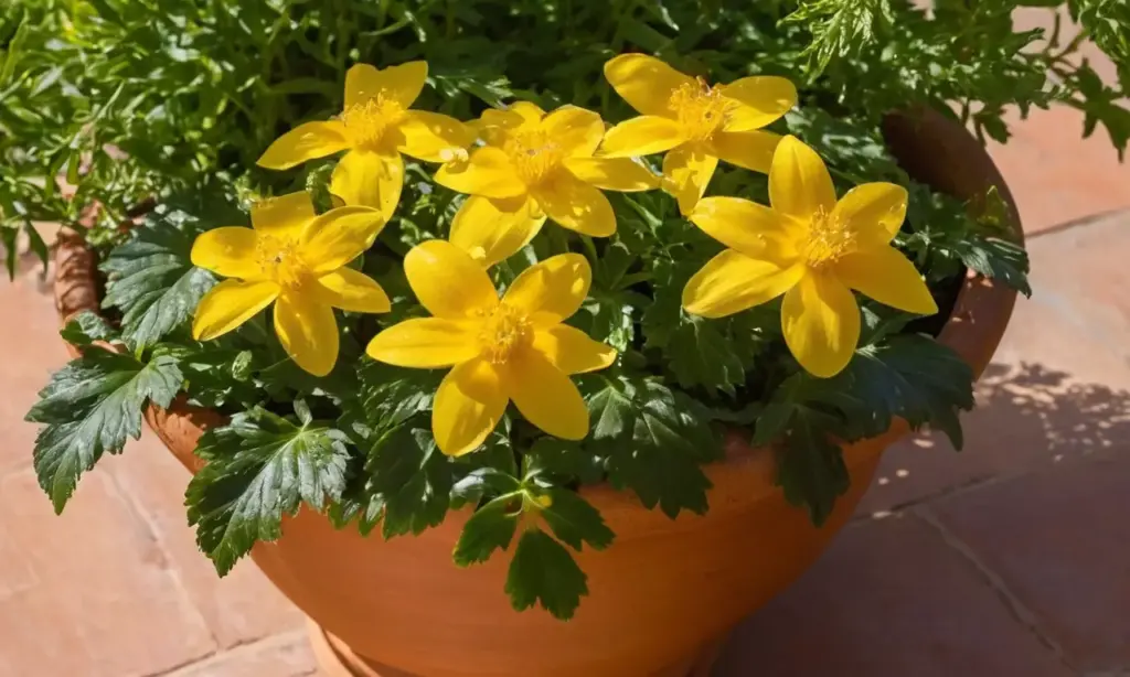 Flores de dimorfoteca brillantes en un jardín