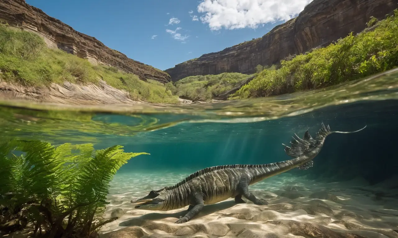 Paisaje prehistórico lleno de vida y diversidad