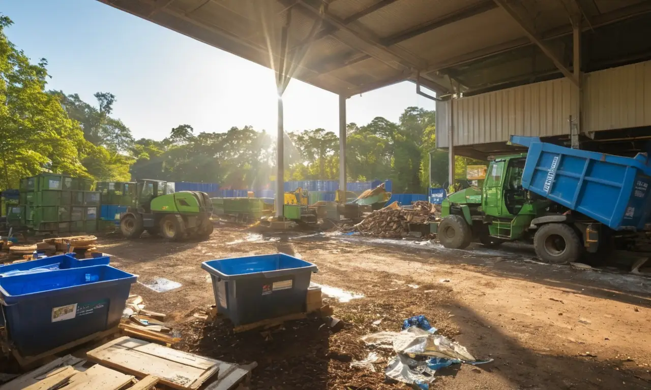 Centro de reciclaje vibrante y organizado