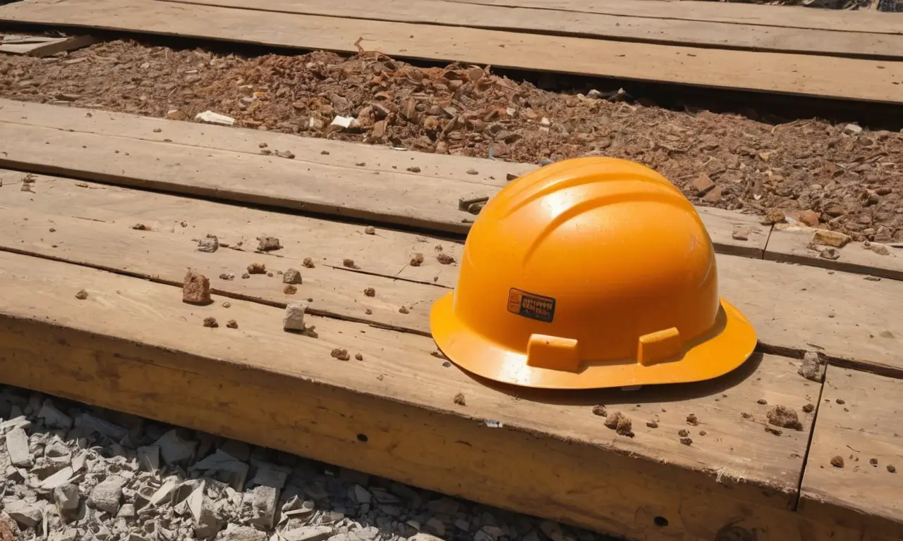 Sitio de construcción desordenado y caótico