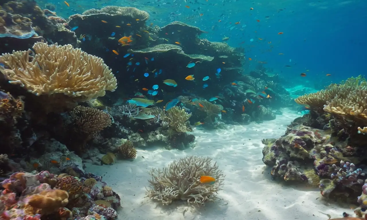 Un arrecife coralino vibrante y colorido