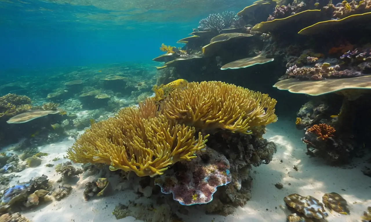 Arrecife de coral vibrante y diverso