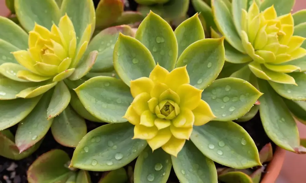 Echeveria gigantea resplandece en un jardín