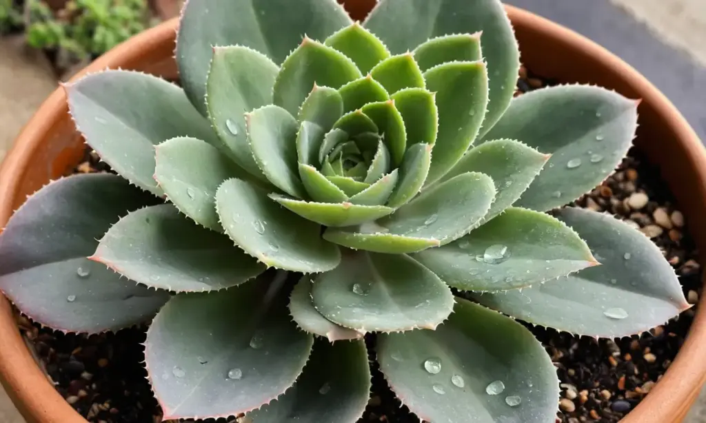 Rosetas suculentas con hojas táctiles y brillantes