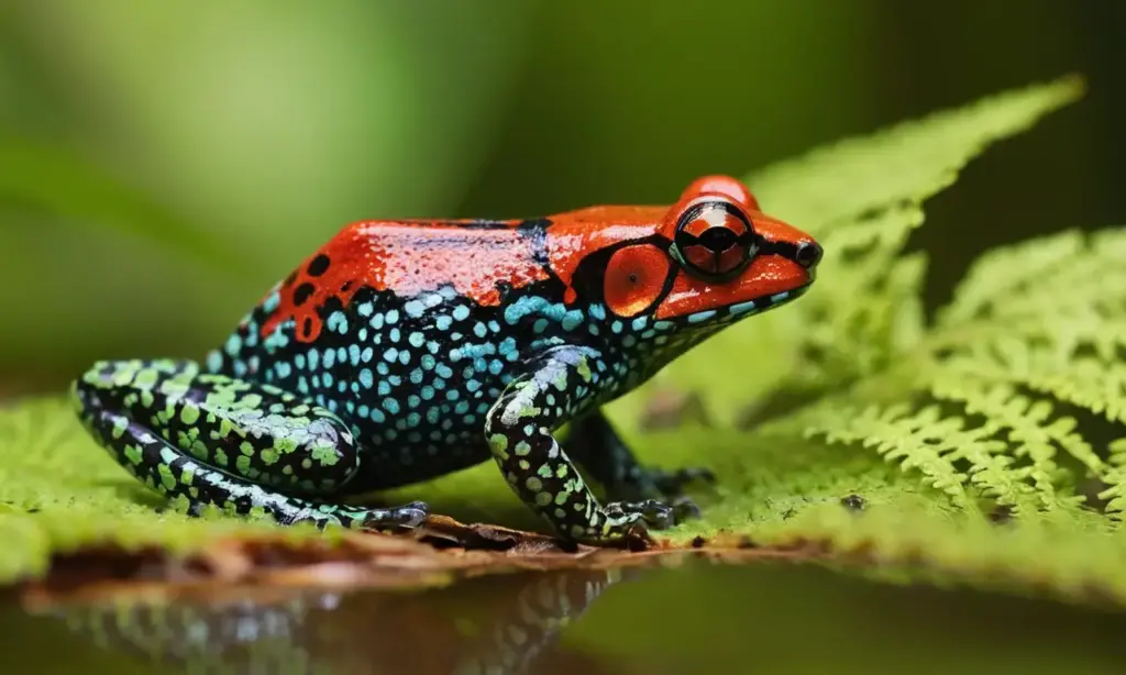 Bosque vibrante con flora y fauna diversa