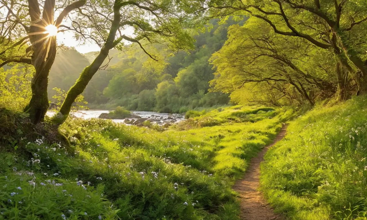Naturaleza vibrante y armoniosa con vida
