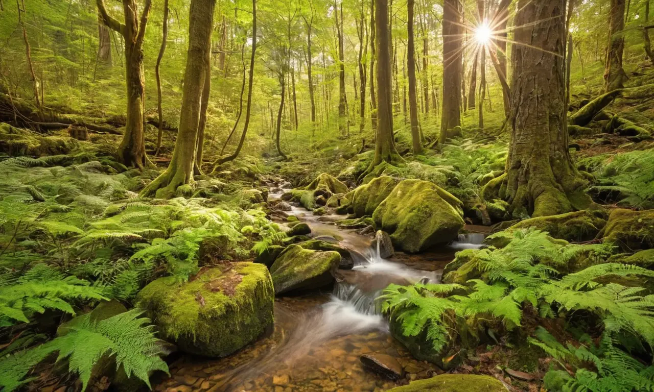 Un claro forestal tranquilo y lleno de luz