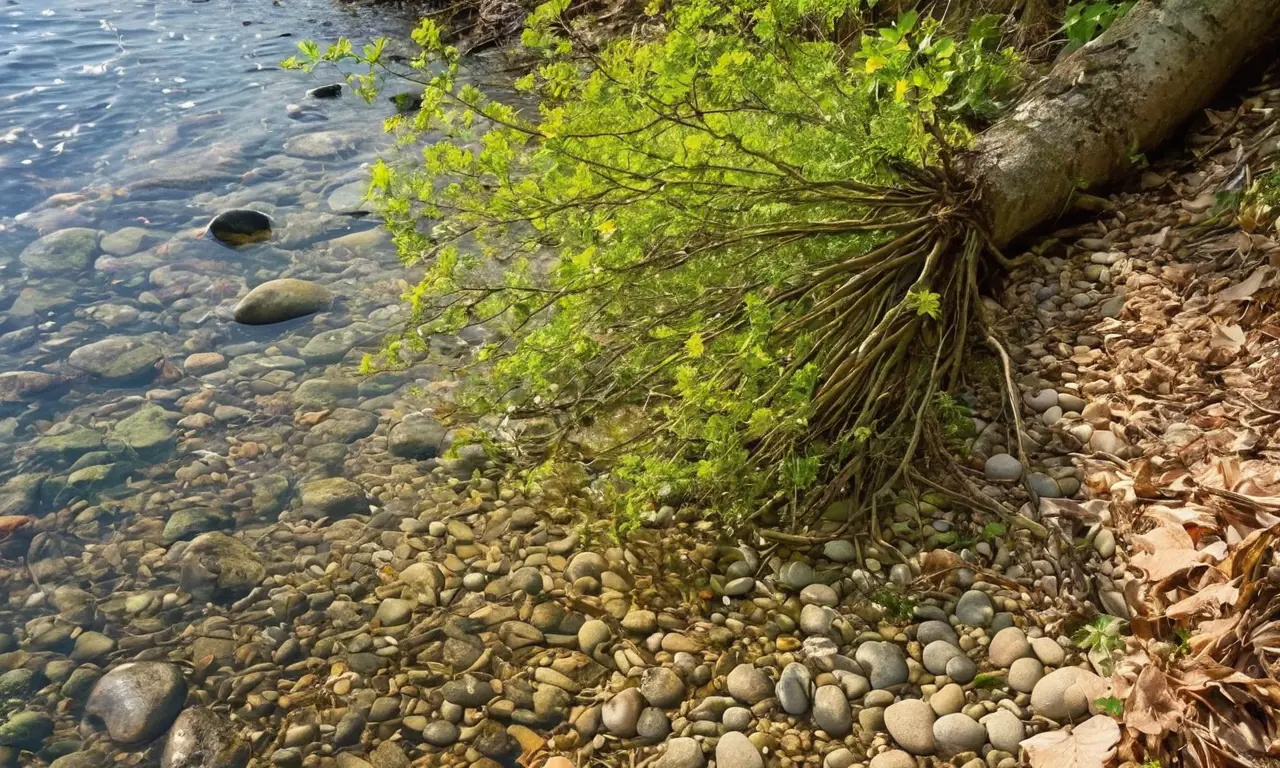 Río sereno refleja belleza y contaminación