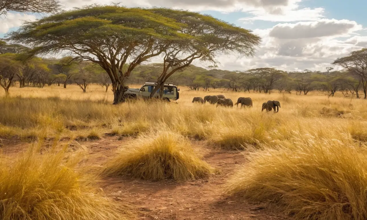 Ecosistema vibrante con vida salvaje diversa