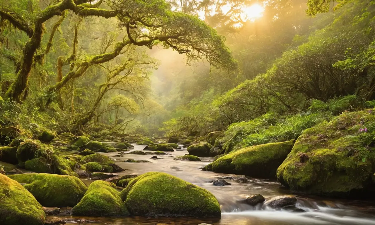 Selva vibrante y vida entre árboles