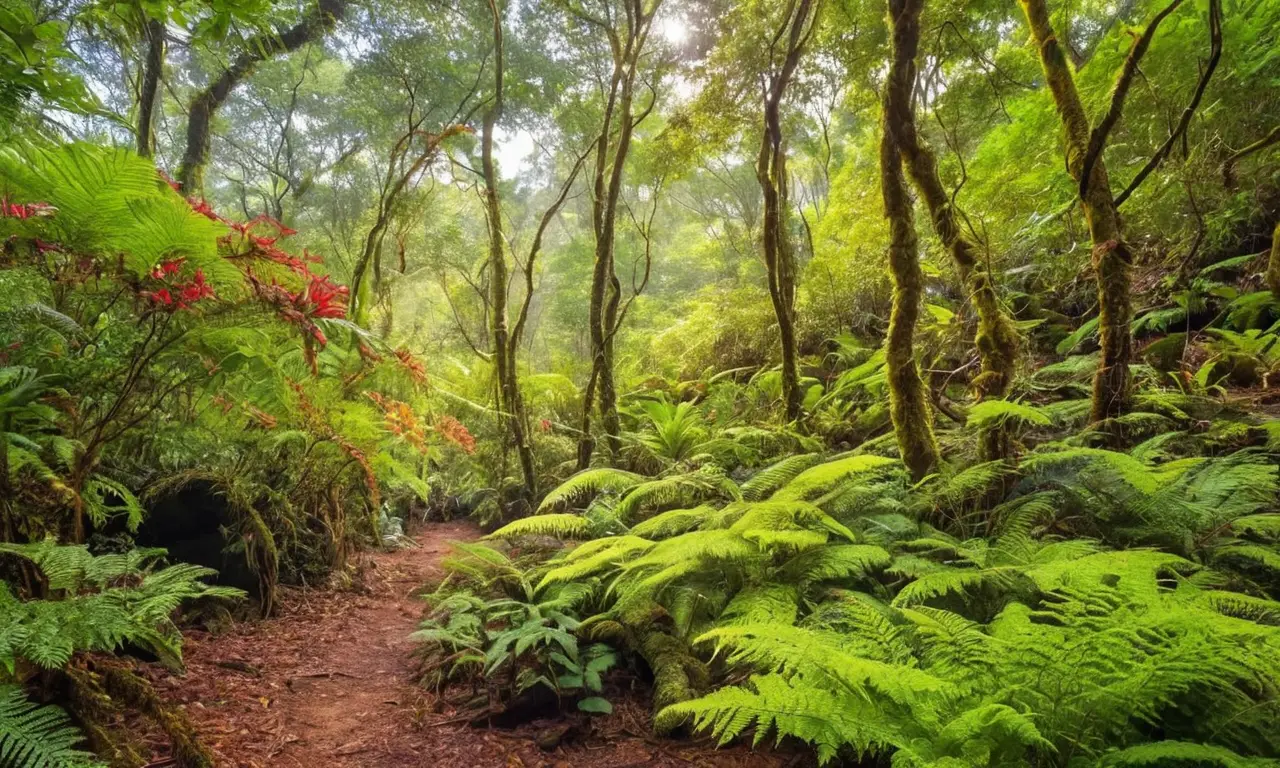 Selva vibrante llena de vida y color