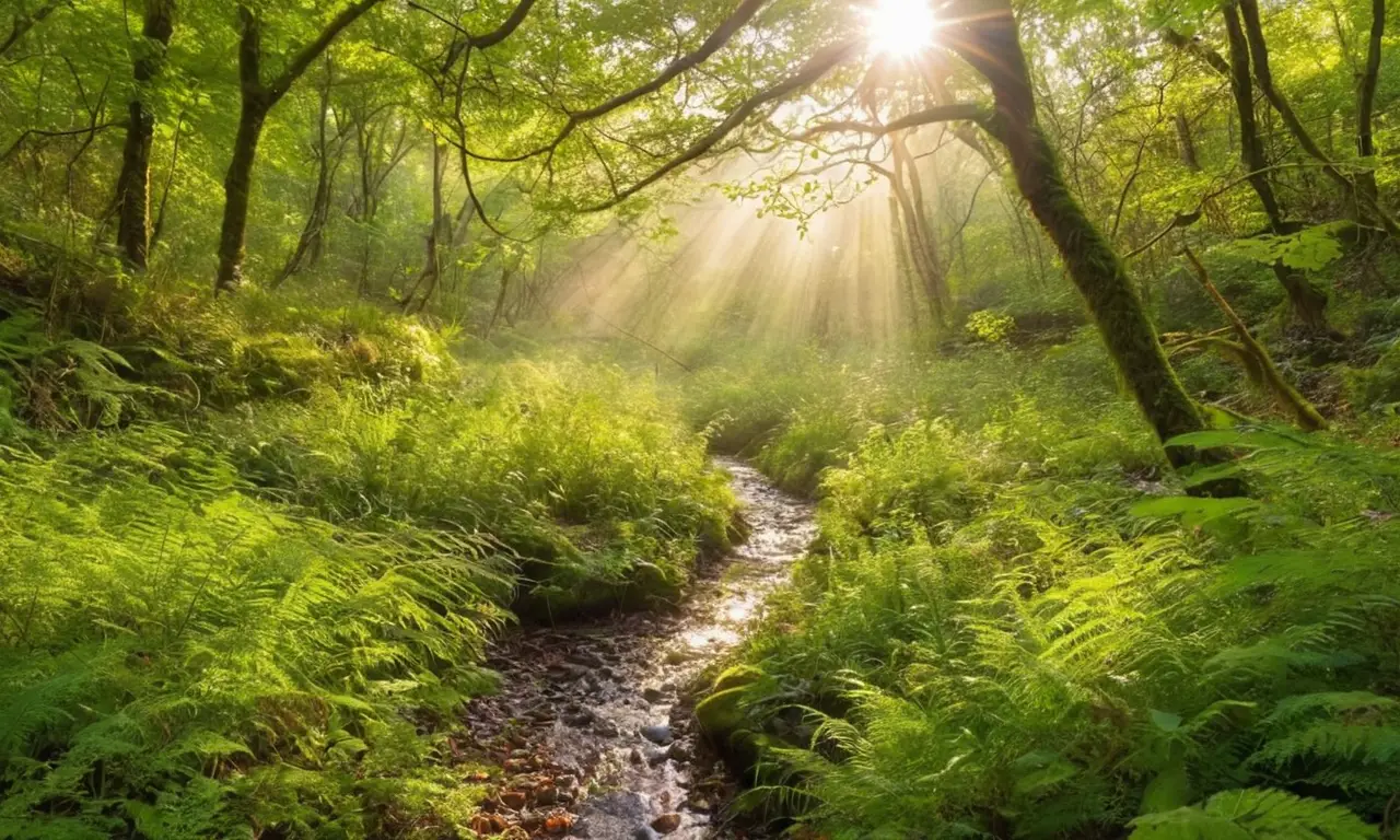 Bosque vibrante lleno de vida y armonía