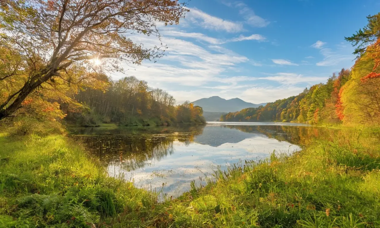 Paisaje sereno que fusiona vida y tranquilidad