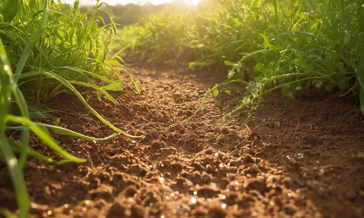 Suelo fértil y vibrante paisaje agrícola