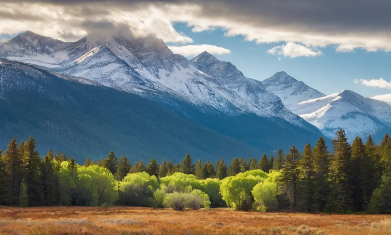 Montañas, cielo azul, naturaleza viviente y dinámica