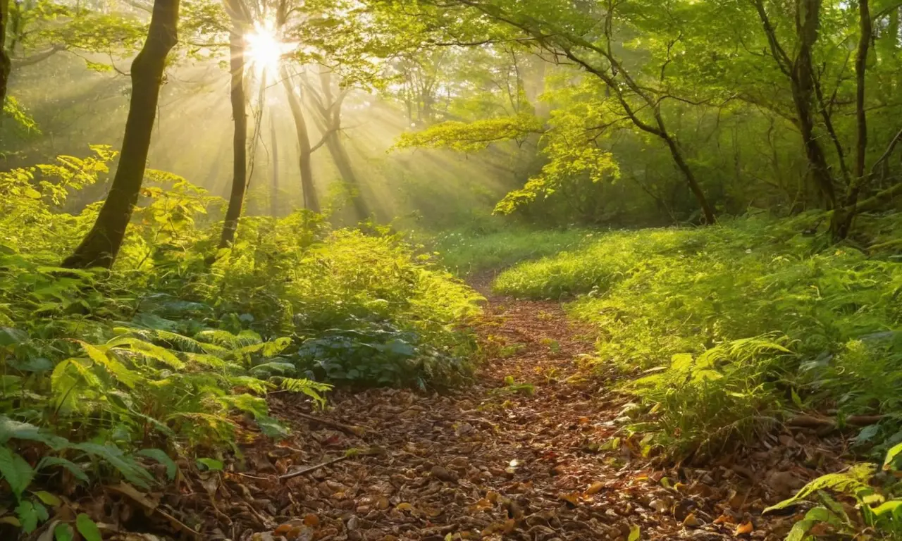 Bosque vibrante con diversidad y desafíos ambientales
