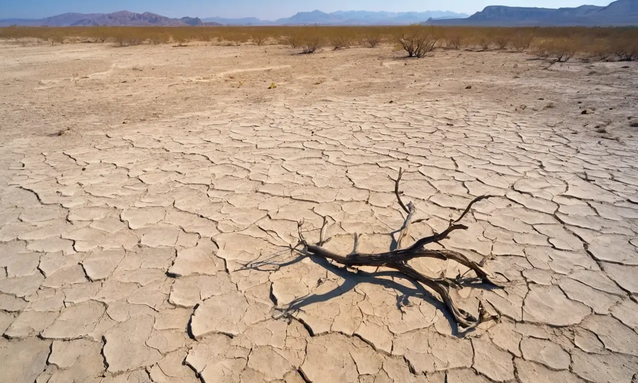 Paisaje desolado que evoca la extinción