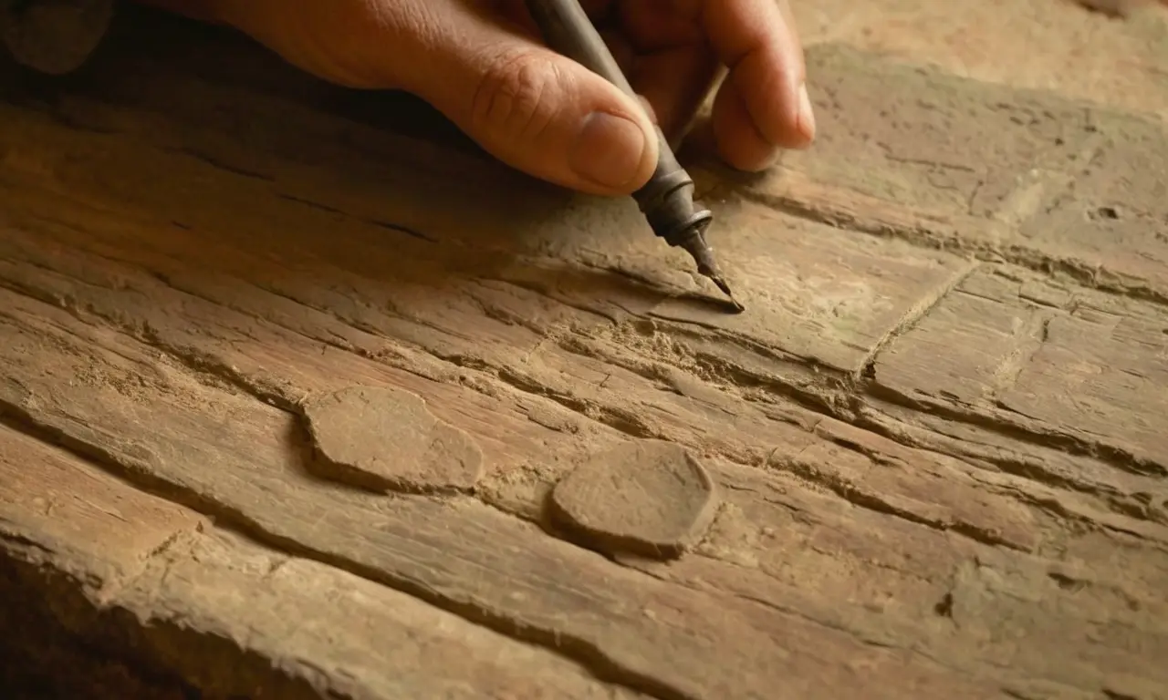 Artefactos antiguos en un entorno iluminado