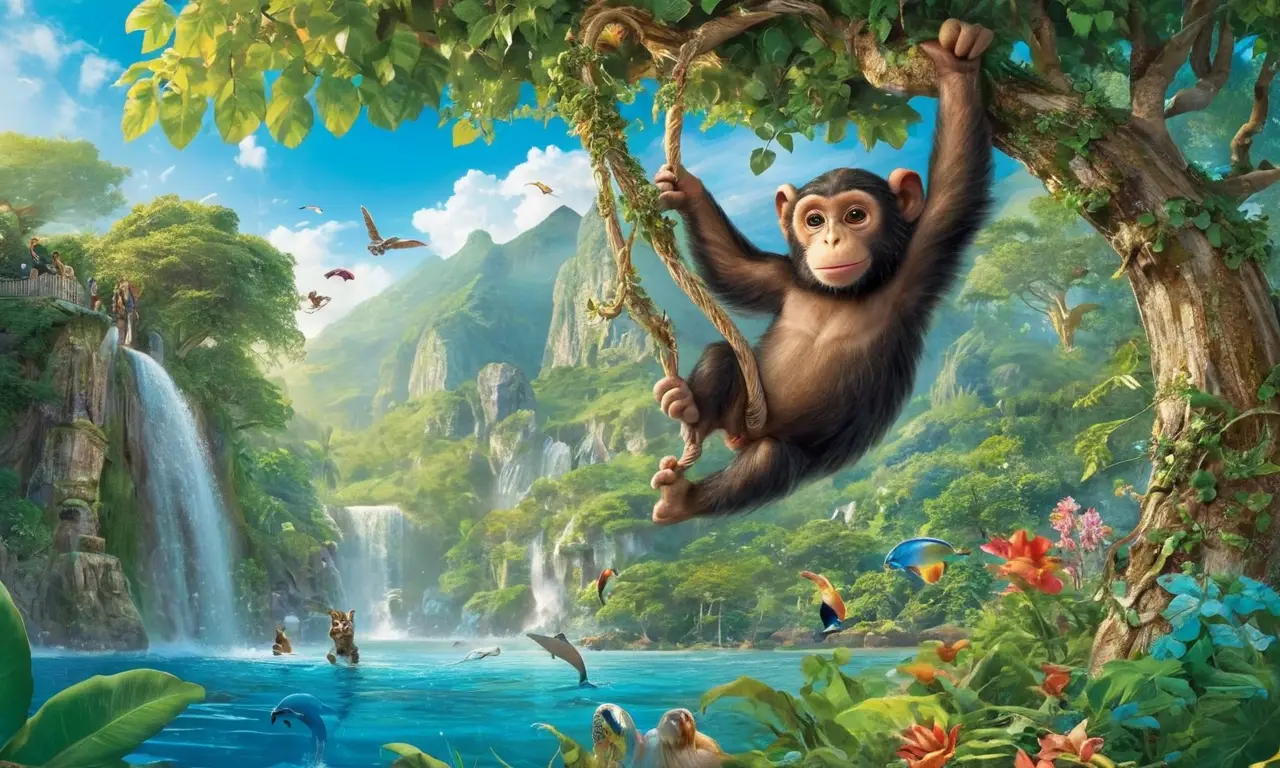 Un bosque vibrante lleno de vida