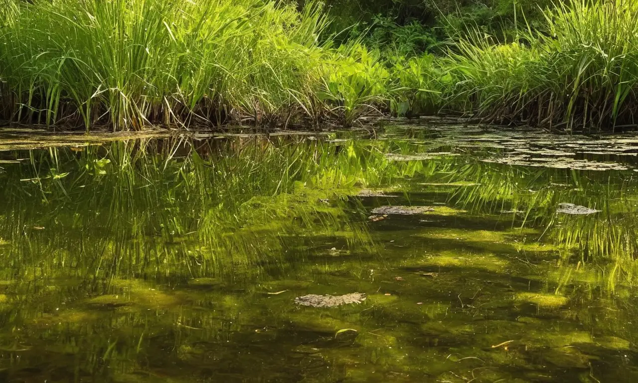 Ecosistema acuático vibrante y en peligro