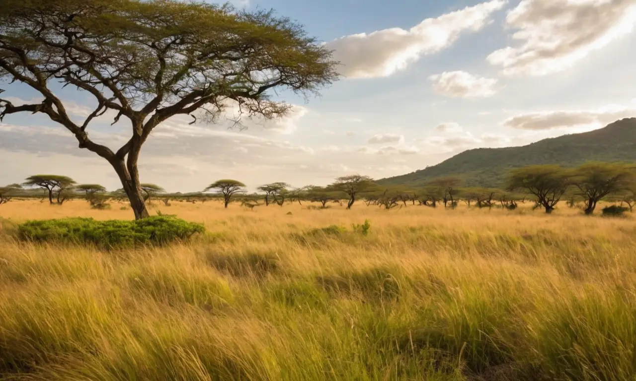 Savanna vibrante con leones y naturaleza en equilibrio
