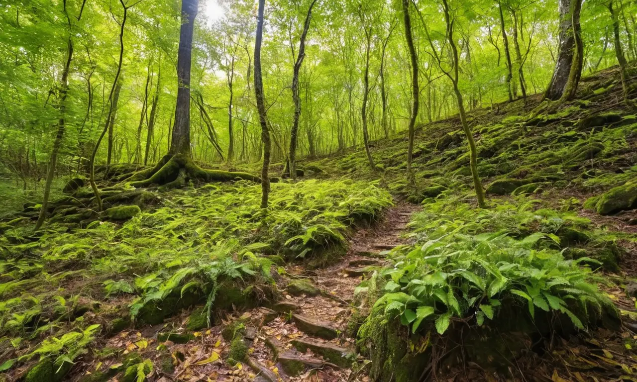 Bosque vibrante lleno de vida y textura