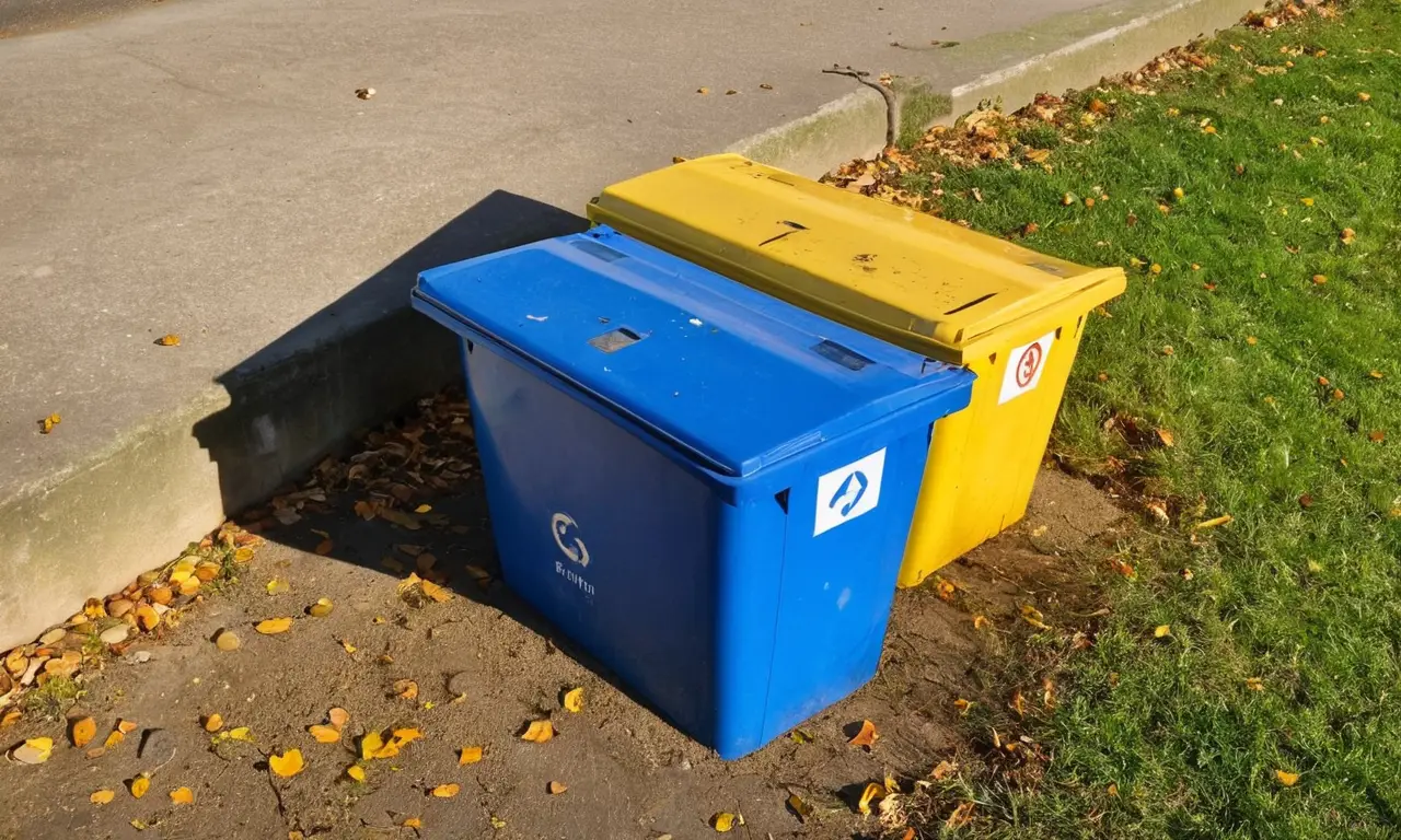 Punto de reciclaje de baterías usado
