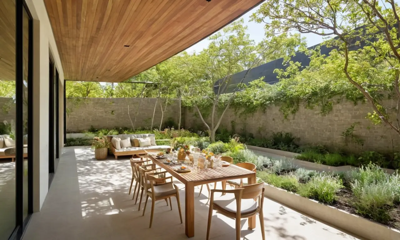 Arquitectura sostenible con luz y naturaleza