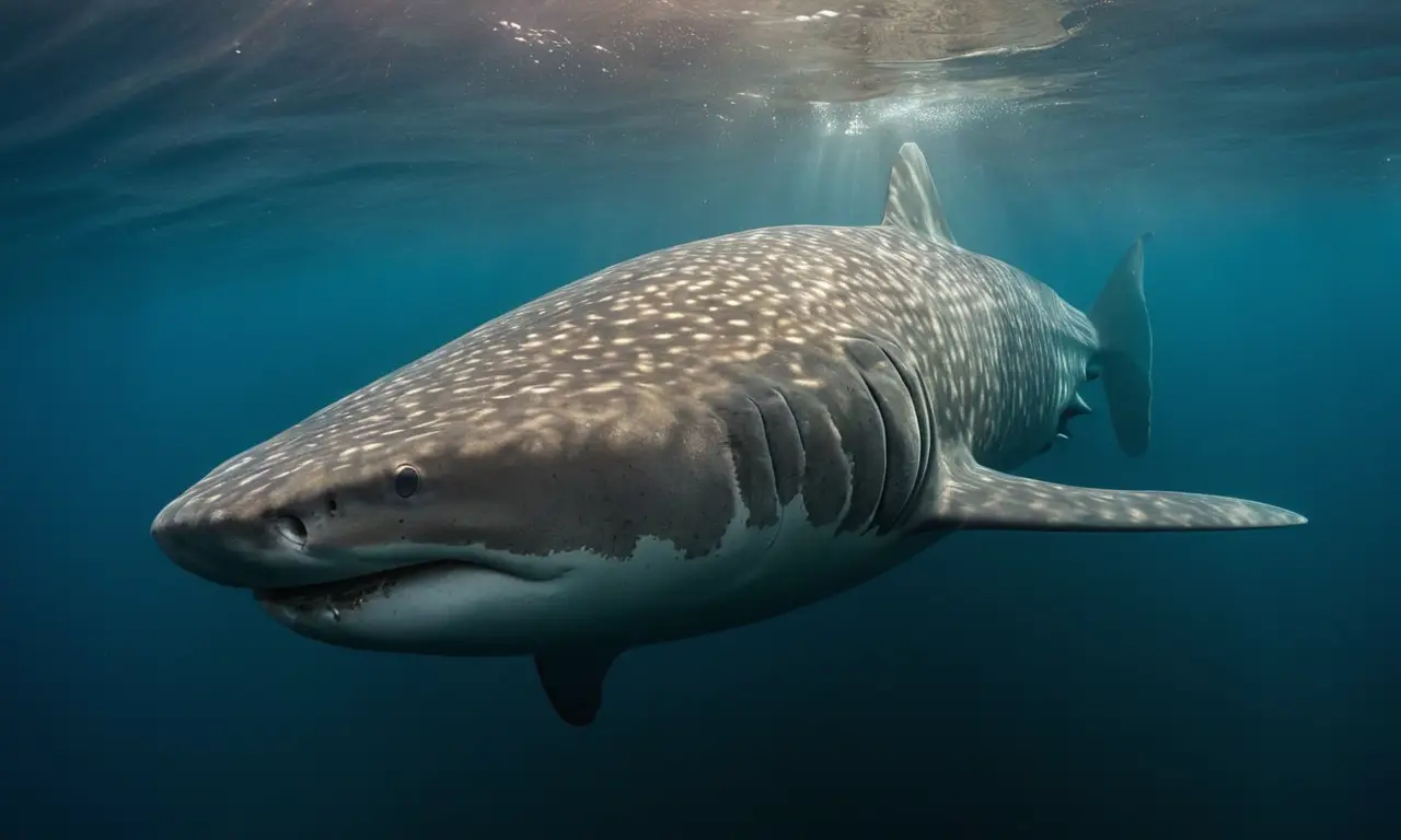 Tiburón de Groenlandia en aguas profundas